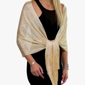 Elegant Gold Women's Shawl